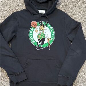 Fanatics Black Boston Celtics Logo Pullover Hoodie with Green Accents